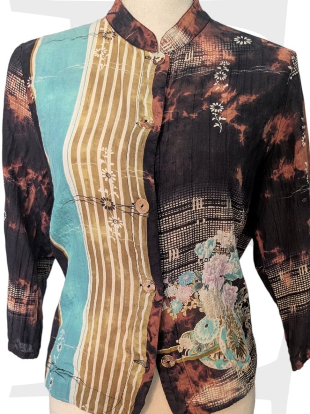 Citron Santa Monica Mixed Print Blouse